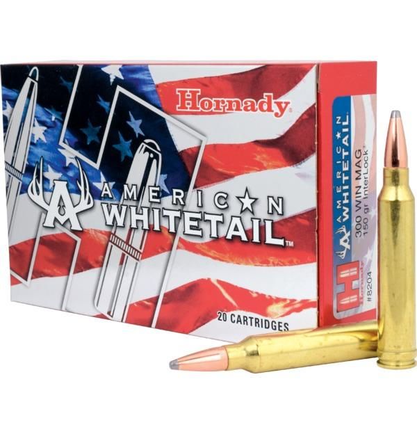 Hornady 8024 American Whitetail .300 Win 150G SP Ammo, 3275FPS,   20Bx