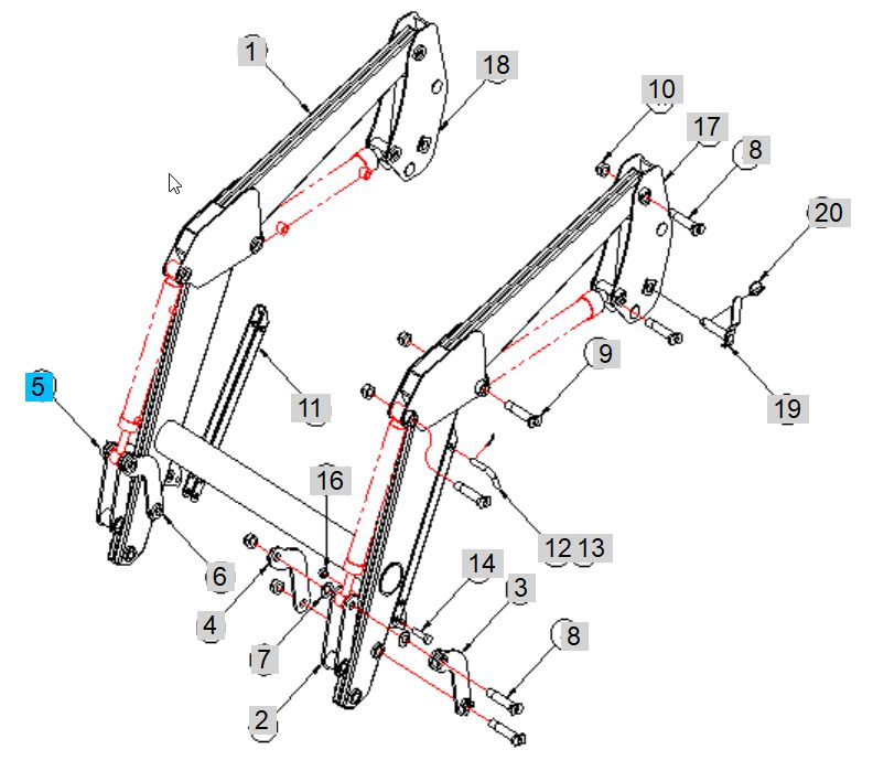 LS Loader Pin-Ass'y-Tsl