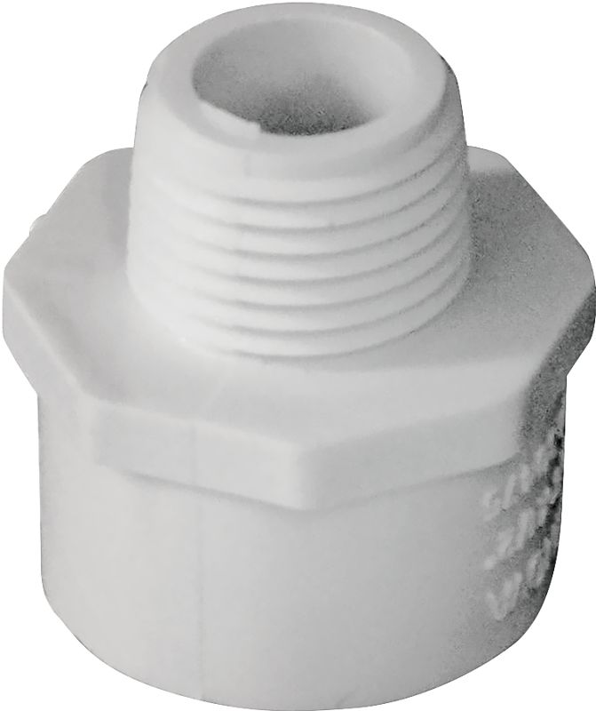 LASCO 436074BC PVC Sch40 Male Adaptor, 3/4&quot;X1/2&quot;