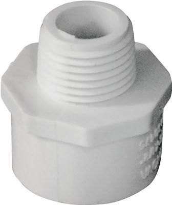 LASCO 436074BC PVC Sch40 Male Adaptor, 3/4&quot;X1/2&quot;