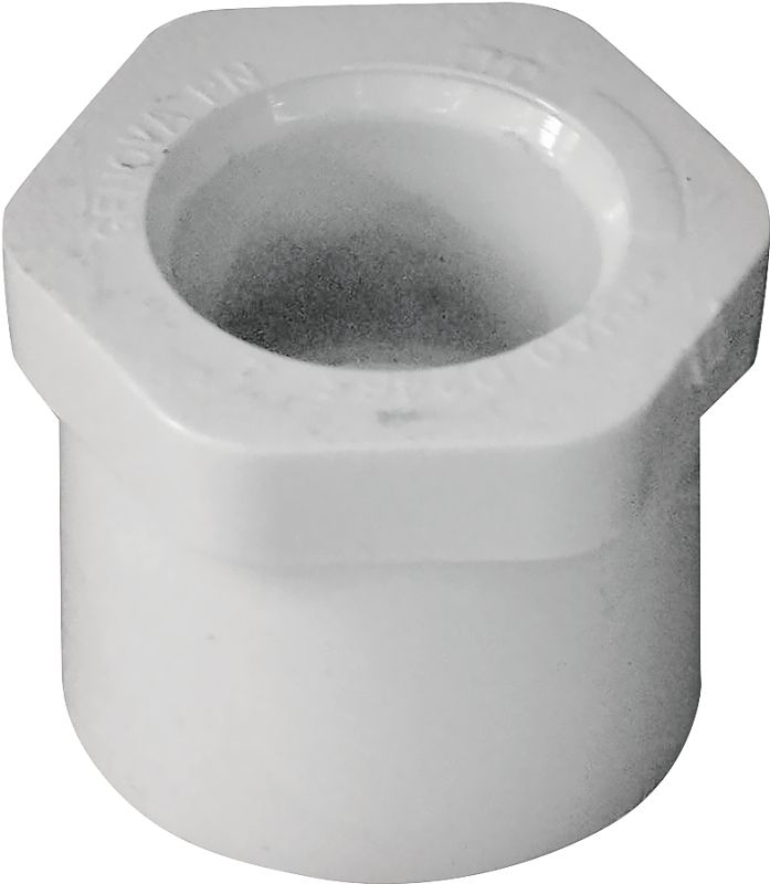 LASCO 437130BC PVC Reducer Bushing, 1&quot;X1/2&quot;