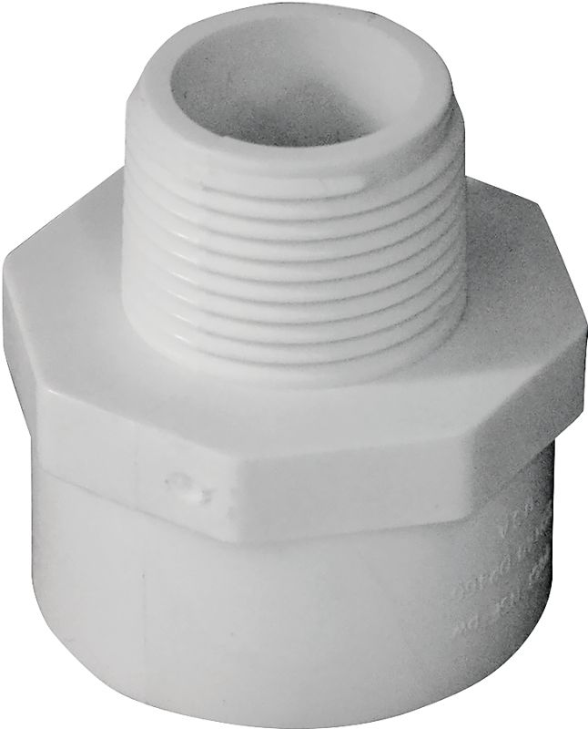 LASCO 436102BC PVC Sch40 Male Adaptor, 1&quot;SlipX3/4&quot;Mp