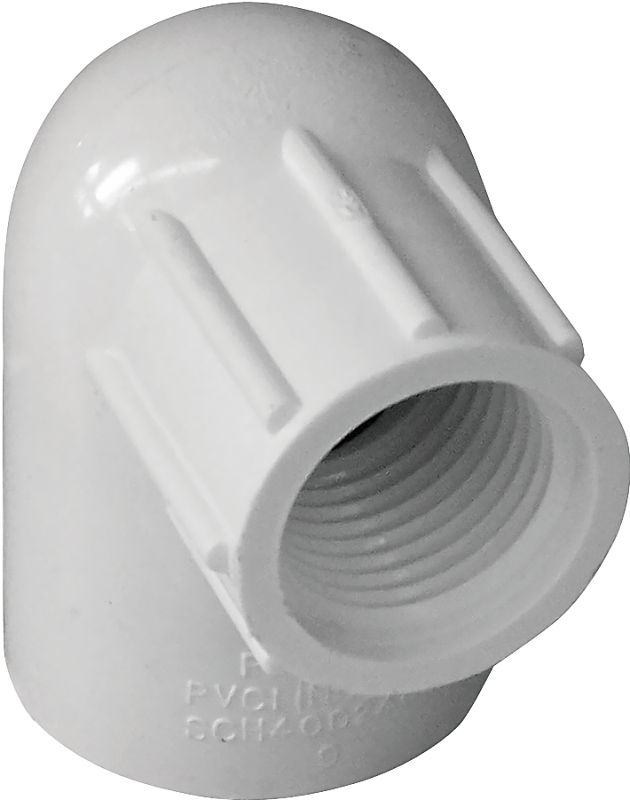 LASCO 407101BC PVC Sch40 Reducing Ell, 3/4&quot;Slip X1/2&quot; FNPT
