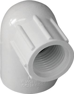 LASCO 407101BC PVC Sch40 Reducing Ell, 3/4&quot;Slip X1/2&quot; FNPT