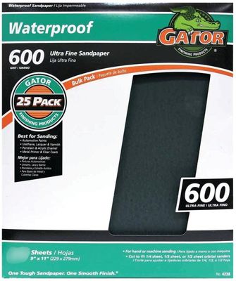 Gator 3280 Waterproof Sandpaper , 600G Single Sheet