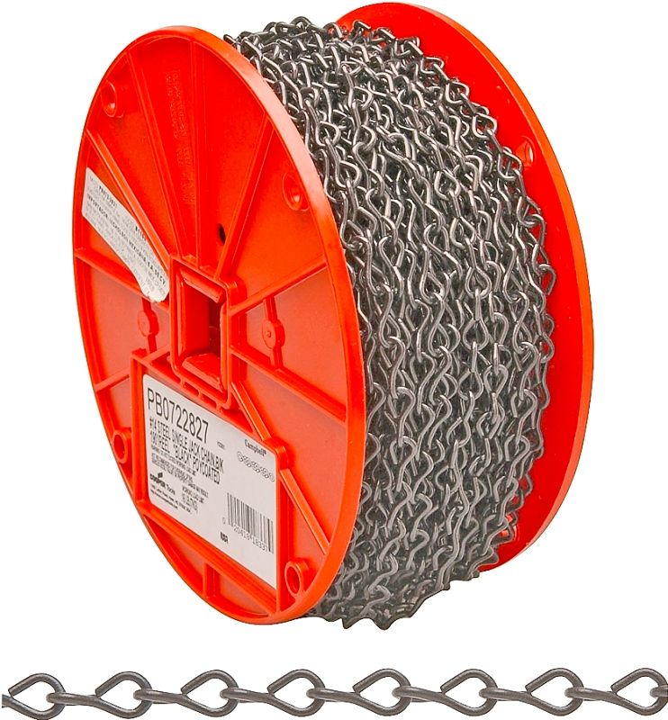 Campbell PB072-2827N Black Steel Single Jack Chain, #14,  520Lb WLL