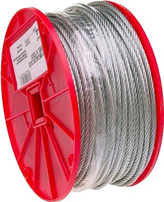 Campbell 7000827Galv Aircraft Cable, 1/4",  1400Lb WLL