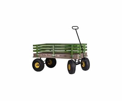Valley Road Express Wagon, 24"X48" w/Poly Bed Green/Yellow