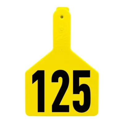 Yellow Cow Size Z-Tags, 101-125