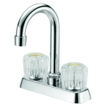 Boston Harbor PFN47850CP-LF 4" Chrome High Clearance Bar Faucet, 2-Acrylic Knobs
