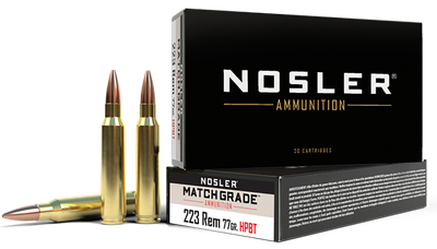 Nosler Match Grade .223 Rem 77G  HPBT Ammo