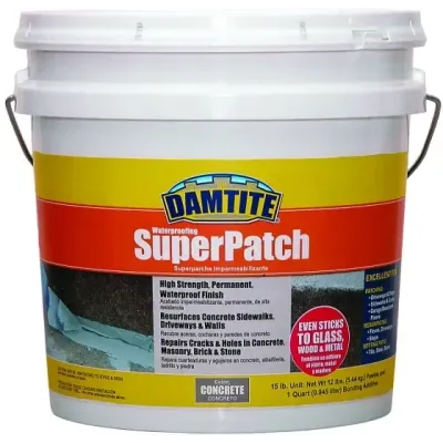 Damtite 04152 Super-Patch Water-Proofing Concrete Patch, 15Lb