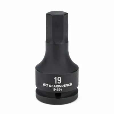 Gearwrench 3/4Dr Metric Hex Bit Impact Socket, 19mm