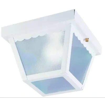 Boston Harbor 6276WH-3L Square White Porch Light