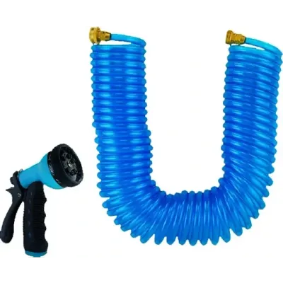 Landscaper's Select GT-445030 Blue PVC Coil Water Hose, 1/2"X25Ft
