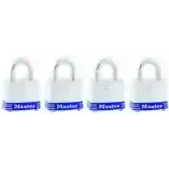 Master Lock 3008D Shed/Gate Padlock, 1-1/2", 4Pk