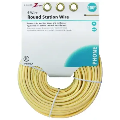 Zenith TP1100ULA Interior Phone Wire, 6-Wire X100Ft