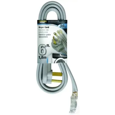 PowerZone ORD100306 Gray Dryer Cord, 10/3X6Ft SRDT