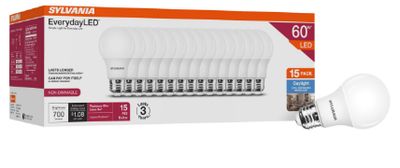 Sylvania 42133 LED Light Bulbs, 700lm 5000k  15Pk