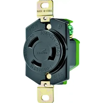 Eaton L530R Twist Lock Receptacle, 30A25V NEMA L5-30R