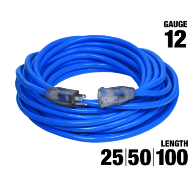 Century Wire Blue Pro-Style Extension Cord, 12/3X25Ft