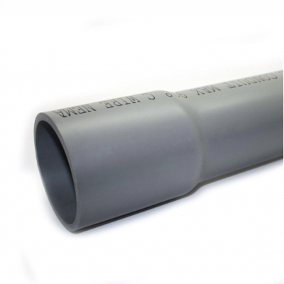 JM Eagle 67496 Sch40 Gray PVC Conduit,  2"X10Ft