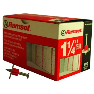 Ramset 00800 Washered Pins, 1-1/4"  100BX