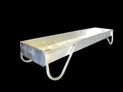 All Metal Galvanized Grain Bunk Feeder, 10Ft