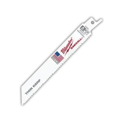 Milwaukee 48-00-5091 Super SawzAll Wood/Plastic/Metal Blades, 6"X8/12TPI  5Pk