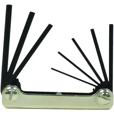 Elklind 20812 Fold Up SAE Hex Allen Wrench Set, 3/32"-1/4", 8-Pc.