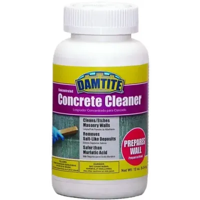 Damtite 09712 Concentrated Concrete Cleaner, 12oz