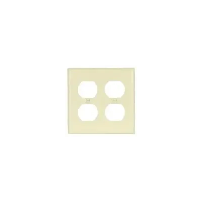 Eaton 2150LA Lt Almond Receptacle Cover, 2G 10Pk