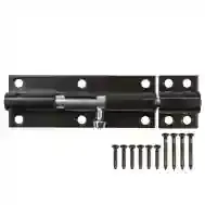 National Hardware N152-126 Pad-Lock Barrel Bolt, 6" Black