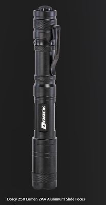 Dorcy Led 2-AA 250Lm Flashlight w/Slide Focus