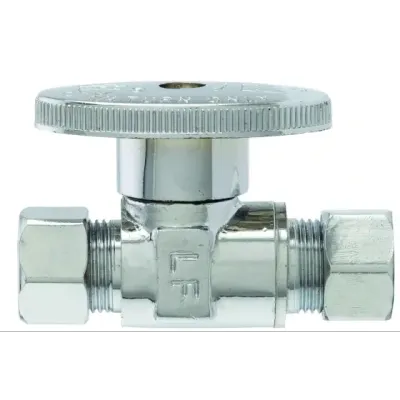 PlumbPak PP2071LF Straight Shut-Off Valve, 3/8C X 3/8C