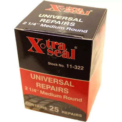 Xtra Seal Medium Round Radial Tire Patches, 2-1/4" 25Bx