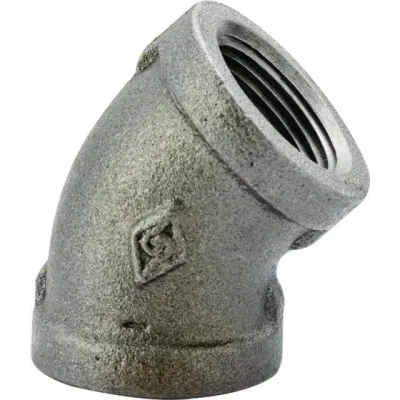 ProSource 4-2B Black Steel Pipe Ell, 2" 45Deg