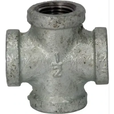 ProSource 0745 Galv. Steel Pipe Cross, 1/2"
