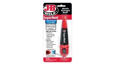 J B Weld SuperWeld Light Activated Instant Glue, .18oz