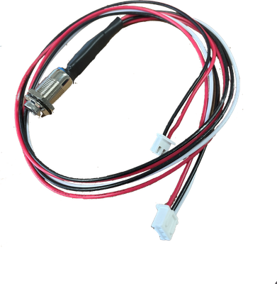 CarriagePak Reset Pushbutton, 12mm with Red/Green Led Indicator, 48" Lead Wires