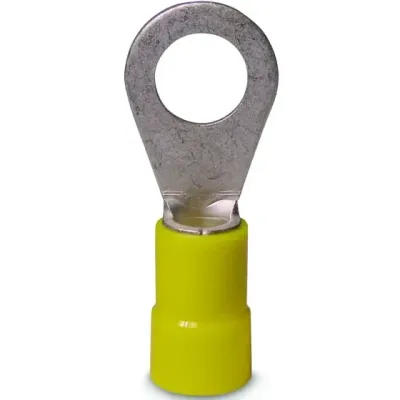 GB 10-107 Yellow Electric Wire Terminal, 12-10AWG X 1/4"Stud, 50Pk