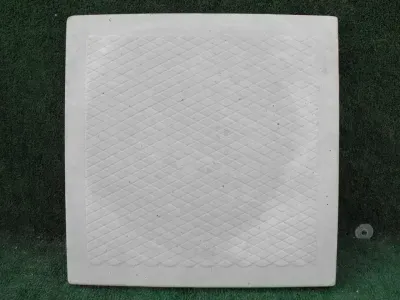 Gray Herringbone Stepping Stone, 16" Square