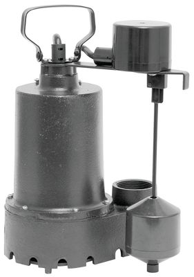 Superior Pump 92541 Cast iron Sump Pump, 1/2HP, 55GPM