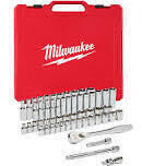 Milwaukee 3/8" Drive 56PC Sae/Metric Ratchet &amp; Socket Set