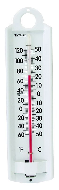 Taylor 5135 Aluminum Indoor/Outdoor Thermometer, -60 to 120deg.
