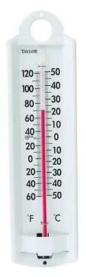 Taylor 5135 Aluminum Indoor/Outdoor Thermometer, -60 to 120deg.