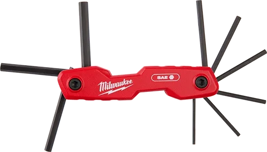Milwaukee Folding SAE 9Pc Hex Key Set, 5/64" to 1/4"
