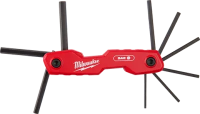 Milwaukee Folding SAE 9Pc Hex Key Set, 5/64" to 1/4"