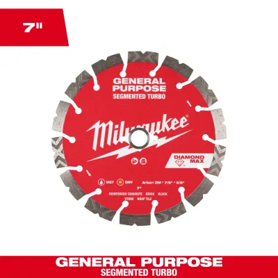 Milwaukee Diamond Max™  7" Segmented Diamond Blade