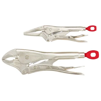 Milwaukee 10" Curved Jaw &amp; 6" Long Nose Locking Pliers Kit